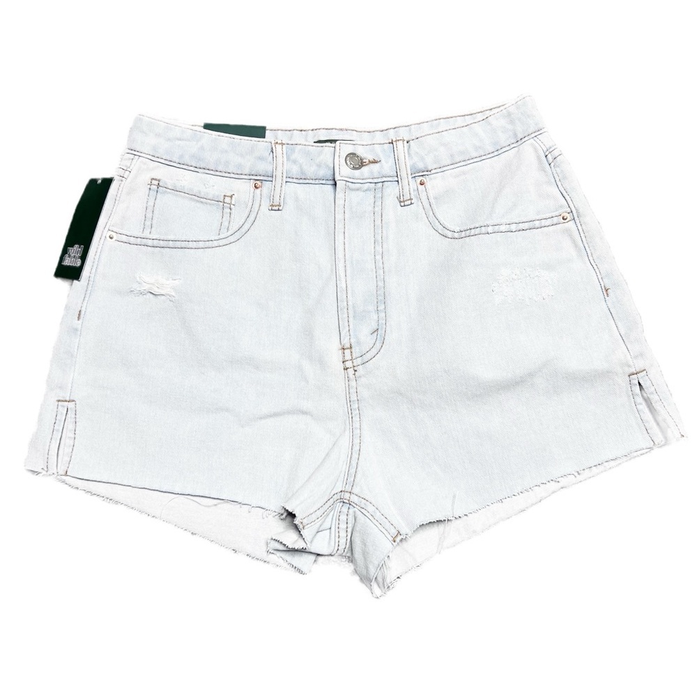 NWT Wild Fable Womens Light Wash Denim Distressed High Rise Cutoff Shorts Size 5